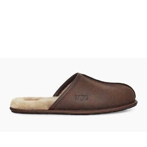 UGG Men's Scuff Leather & Sheepskin-Insole Slippers